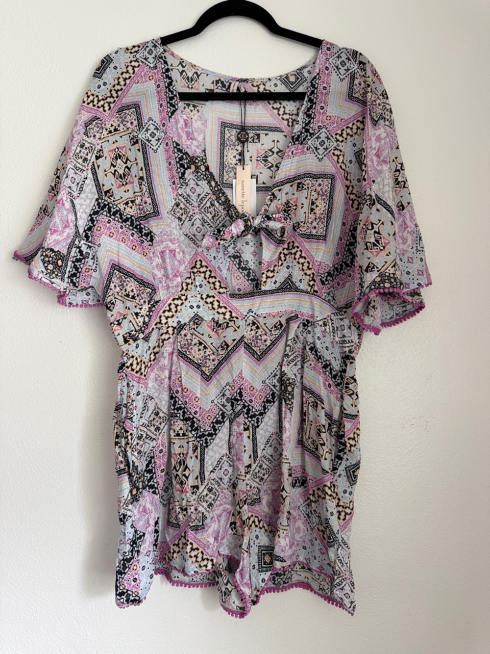 Nanette Lepore Raquel Tie Front Romper